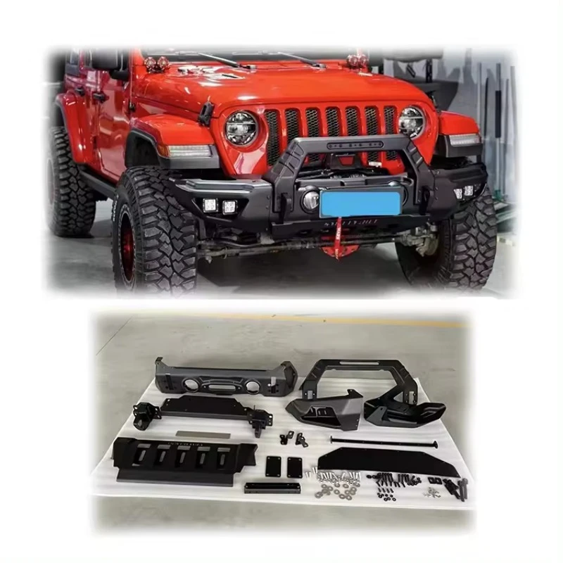 

Auto Body System 4x4 Auto Accessories SISAIKE Front and Rear Bumper with Corner for Jeep Wrangler JT/JL