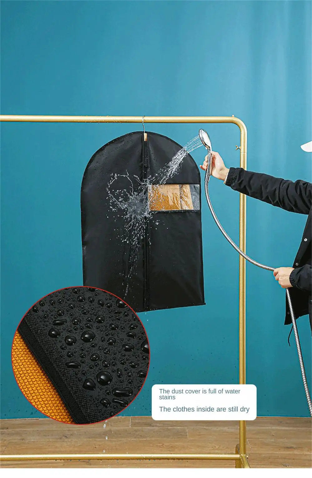 Description Picture 2 of itemHousehold Waterproof Dust BagTransparent Coat Dust Cover Thickened PEVA Suit Hanging Bag Clothing Dust Cover Household