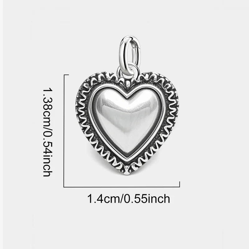 Verstellbare 925 Sterling Silber Vintage Anhänger Stern Mond Turm Charms Perlen Passend für Original Armband Armreif Halskette DIY Schmuck – Detail 6