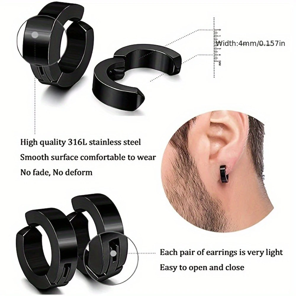 ear clip earrings clip earrings ear clip magnetic earrings ear accessories 2Pcs magnetic ear clip set for men and women