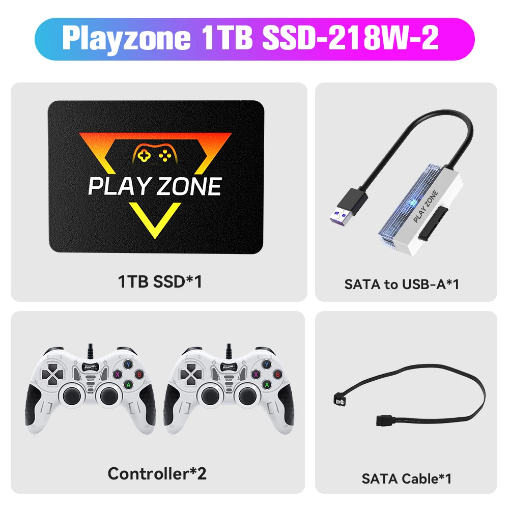 Playzone 1TB SSD&Game Consoles For PS5/PS4/PS3/Xbox/Xbox one