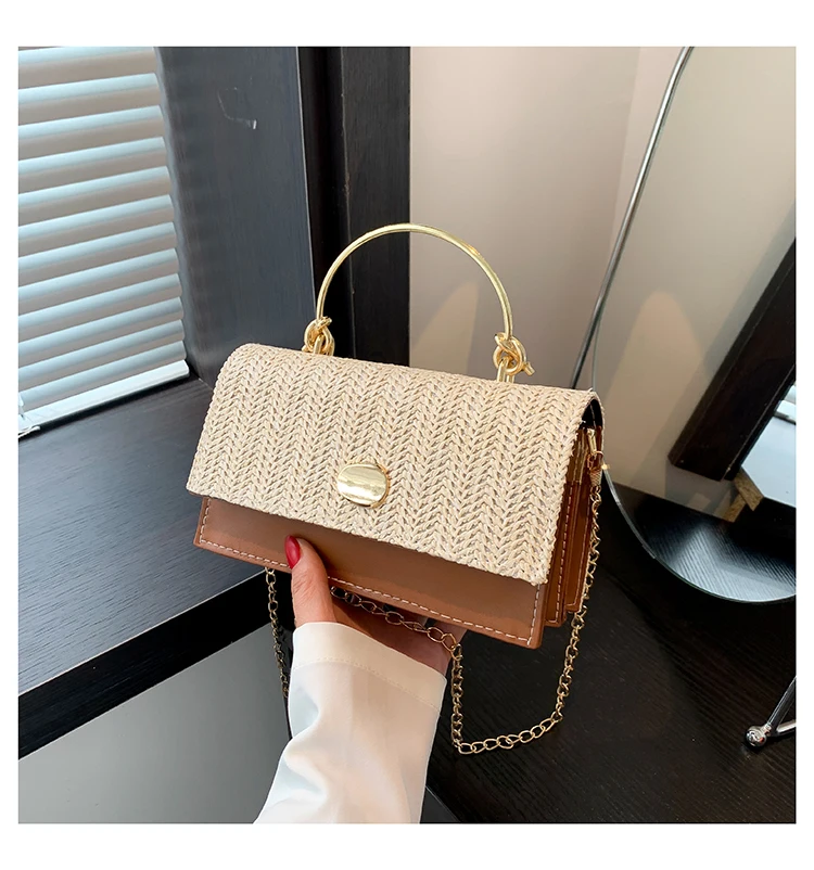Fashion Pu Hasp Ladies Top-Handle Bags Braid Design 2024 New Brand Shoulder Bags for Women Free Shipping Bolsas Femininas