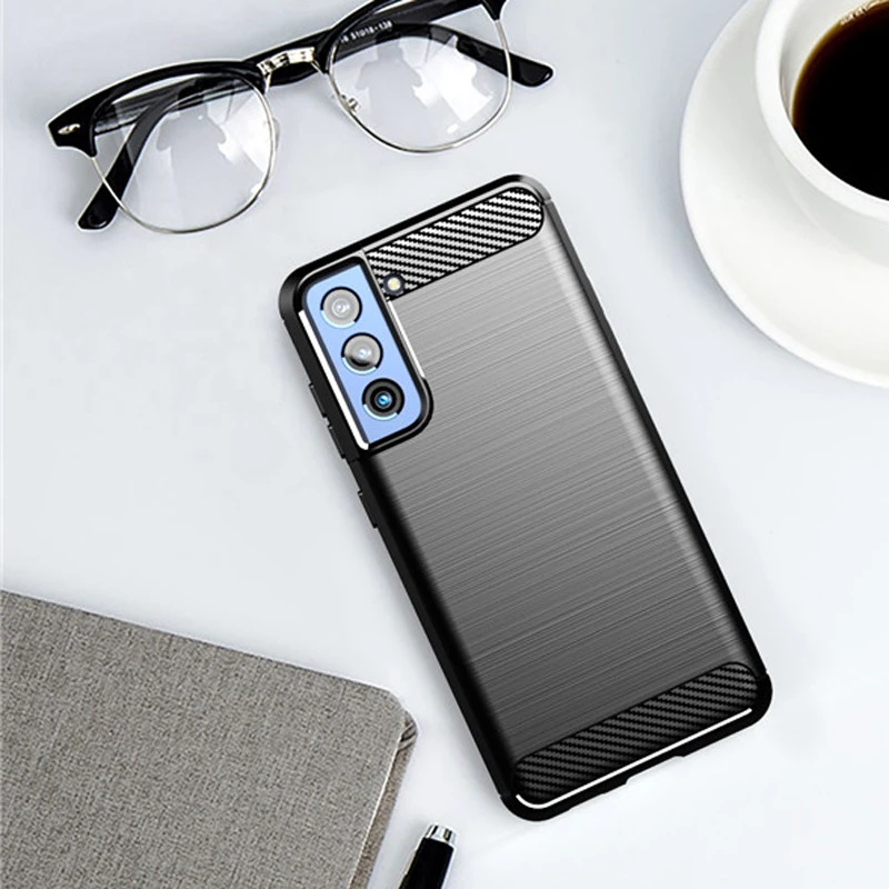 Per Samsung Galaxy S21 Fe Custodia In Silicone Antiurto In Fibra Di Carbonio Per Samsung Galaxy S21 Plus 5G Cover Per Galaxy S21 5G