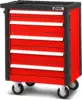 30.5" L X 18" W X 38" H 5-Drawer Lockable Slide Tool Chest Rolling Tool Cart Cabinet (TOOLS-00001)with Keys  Red Upgrade Package 3