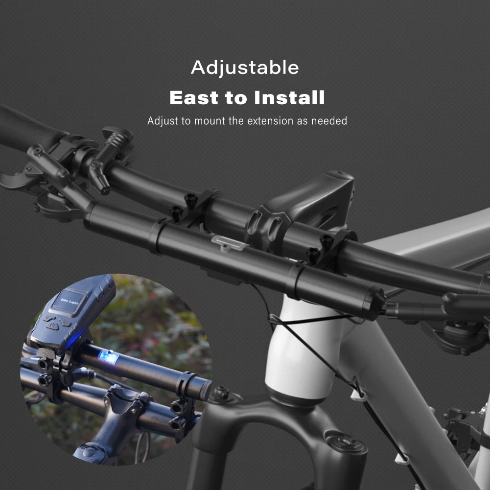Rallonge De Guidon VTT 30 Cm En Alu - Support Pour Phare, Compteur, Etc.