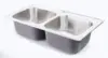 33x19 Kitchen Sink Drop in For Mobile Homes Stainless Steel Deep Double Bowl Sound Pads and Thermal Insulation Coating 5