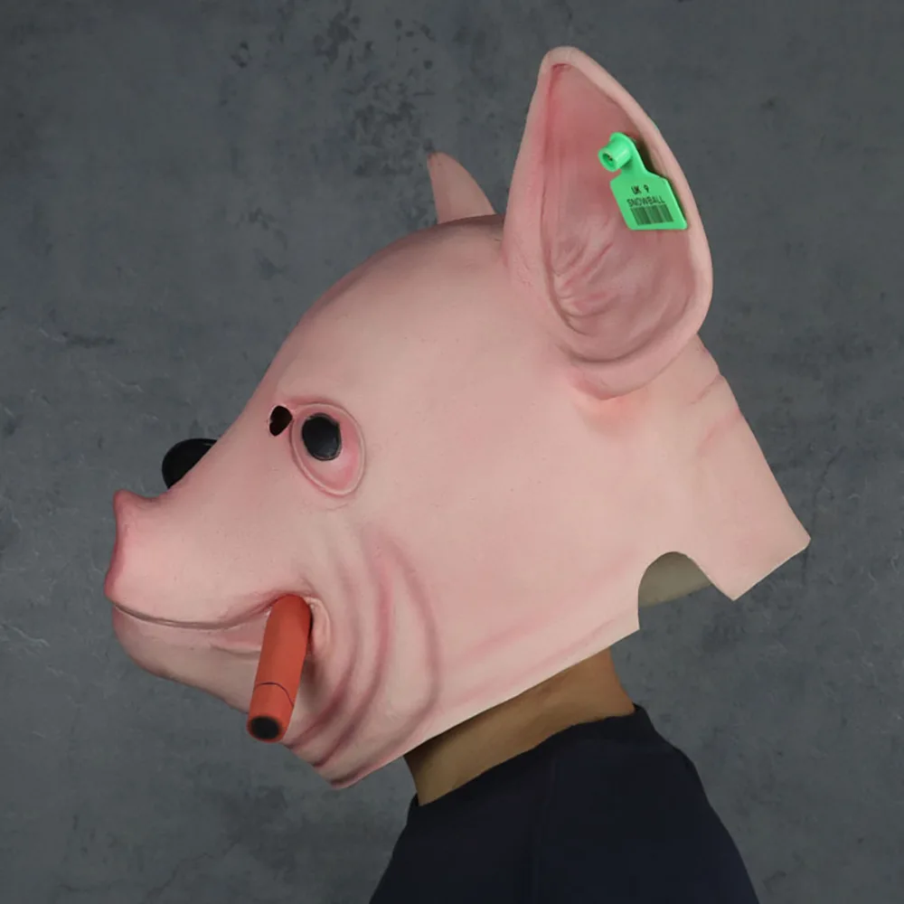 Legion Pig Mask Cosplay Steam Game Watch Dog Animal Latex Helmet Full Face Headwear Halloween Masquerade Party Costume Prop