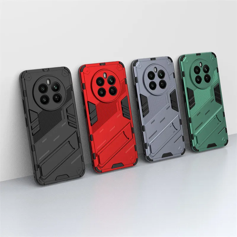 Shockproof TPU Armor Silicone Stand Holder Protective Phone Case Cover