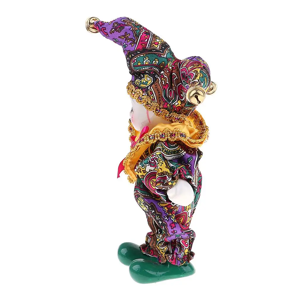 6inch 16cm Pocerlain Triangel Doll Clown Doll Home Desk Display Ornaments #4