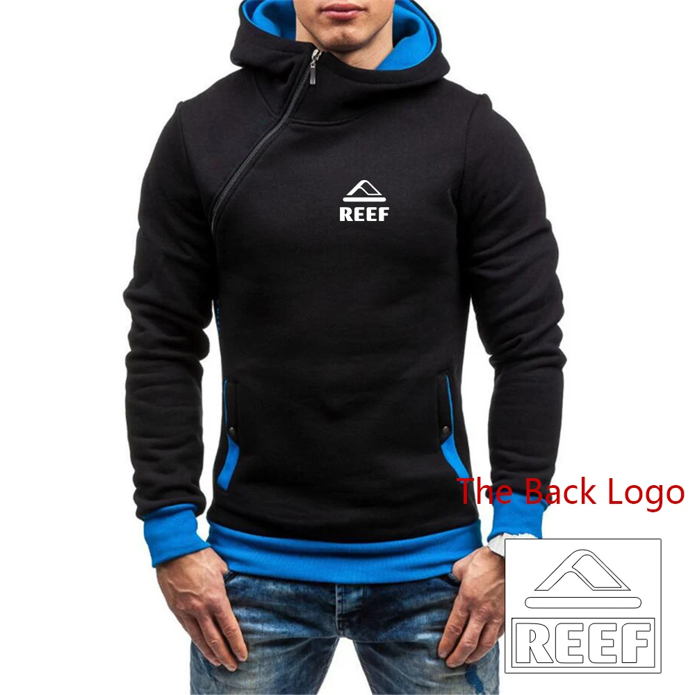 Reef 2023 high quality hooded men's spring and autumn five-color hooded sweatshirt casual pullover coat
