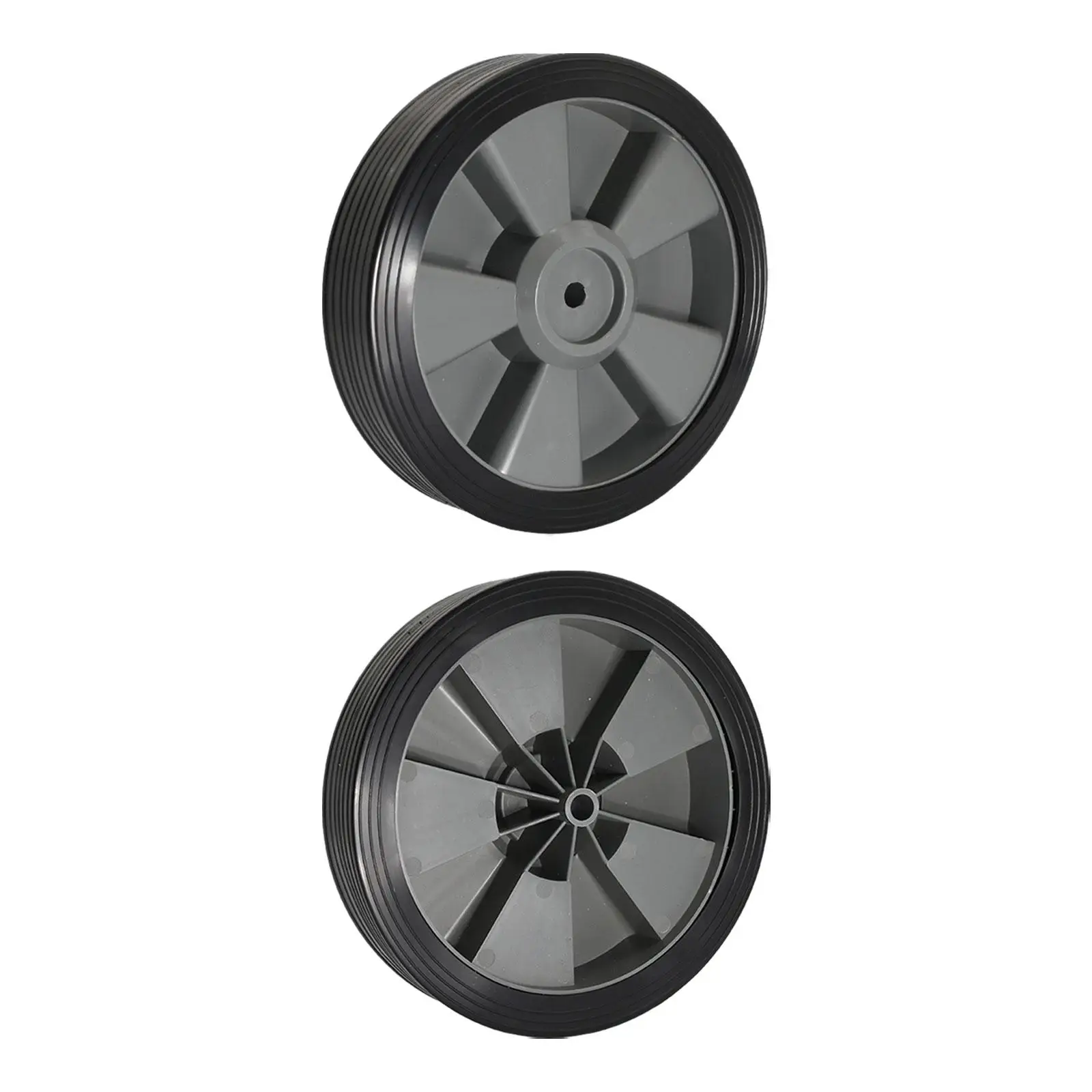 2 Pieces BBQ Grill Wheel Easy Install Wheelbarrow Garden Hole Shaft 1.1cm Hand