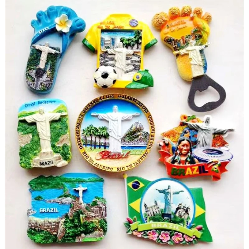 Brazil Rio De Janeiro 3D Fridge Magnet - Souvenir Bottle Opener, Resin & Metal, 11x6 Cm - View #7