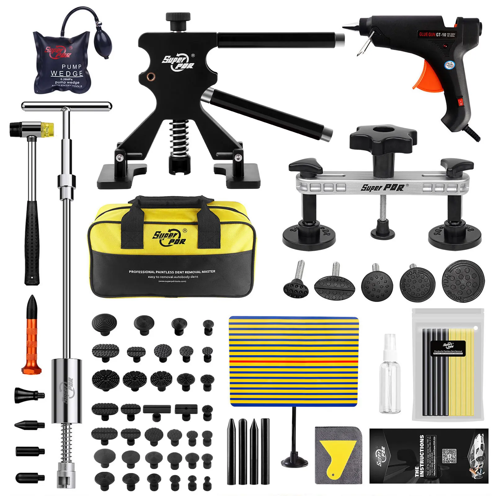 Auto Delle Puller Reparatur Werkzeuge Set Delle Entfernung Werkzeug Kit  DellenHeber Hand Werkzeug Sets Kfz Reparatur Abzieher Laschen Hagel  Entfernung