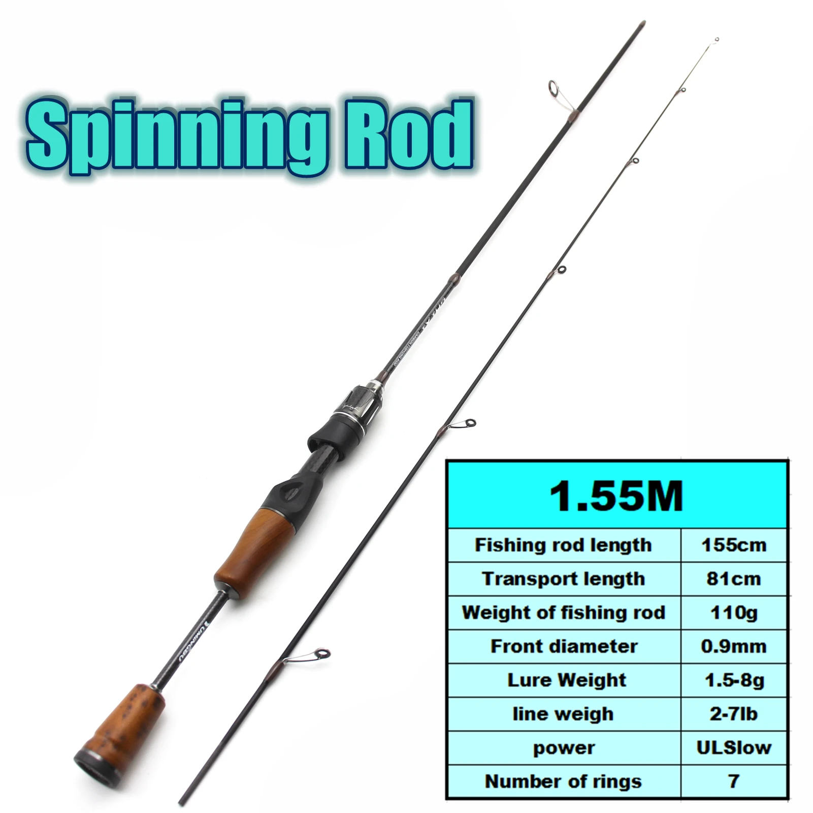 1.39M 1.68M 1.8M Ul Slow Spinning Casting Lure Rod 1.5-8g Lure Ultralight  Rods Ultra Light Solid Tips Pole Fishing Tackle Rod 1.39M Casting Rod