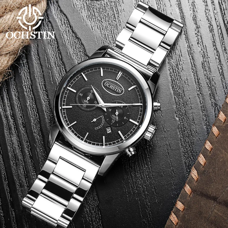 OCHSTIN Hot Model 2024 Sport Street Mariner Series Waterproof Wristwatch Multifunction Quartz Movement Men's Quartz Watch