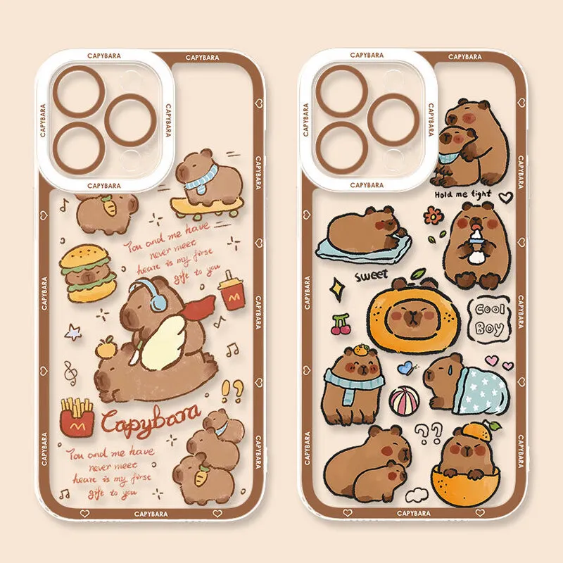 Capybara Cute Clear Phone Case Cover