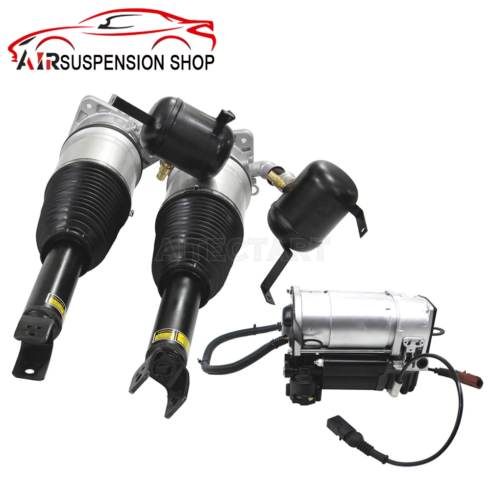 

1PC Air Suspension Compressor + 2PCS Rear Air Suspension Shock Strut Assembly For Audi A8 D3 4E 4E0616001G 4E0616002G 4E0616007C