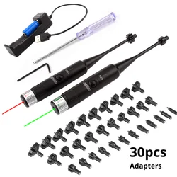 Green Red Laser Bore Sight with 30Adpaters fits  from .177 .22 to .78 12GA Caliber Boresighter Laser Collimator Sight