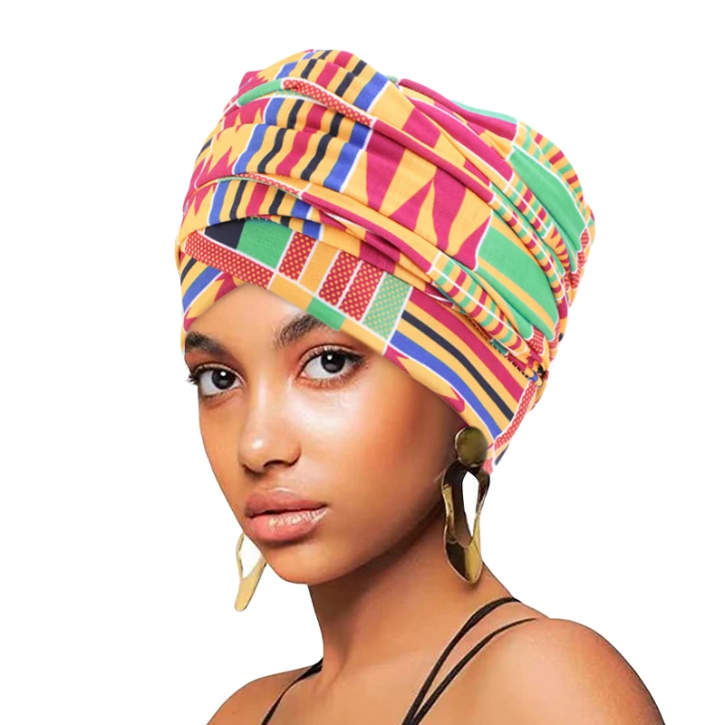 New Women Printed Long Tail Scarf Muslim Scarf Hat Chemo Cap Hair Loss Islamic Ethnic Style Headwrap African Wrap Head Scarves jinjin qc women viscose scarf poppy scarves and shawls winter wraps bandana echarpe foulard femme printed hijab bufanda mujer