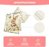 Easter Bunny Butterfly Eggs Flowers Linen Table Runner Holiday Party Decor Spring Kitchen Dining Table Runner Easter Decorations 6