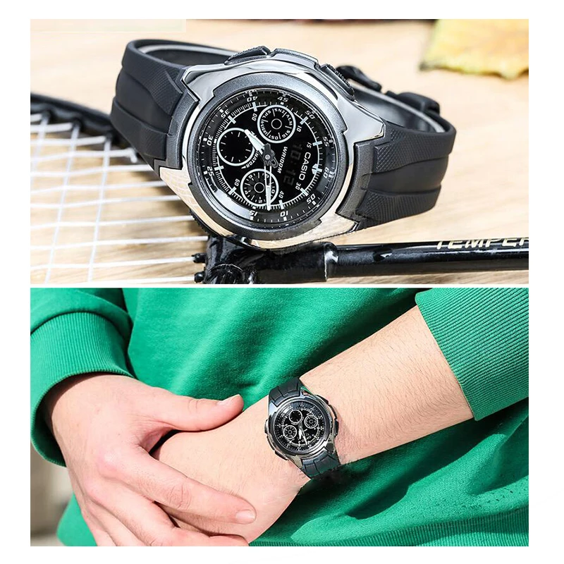 17mm Resin Replacement Strap For Casio AQ-160w AQ-161w AQ-163w  Men Band Rubber Sprot Waterproof Bracelet Watch Accessories