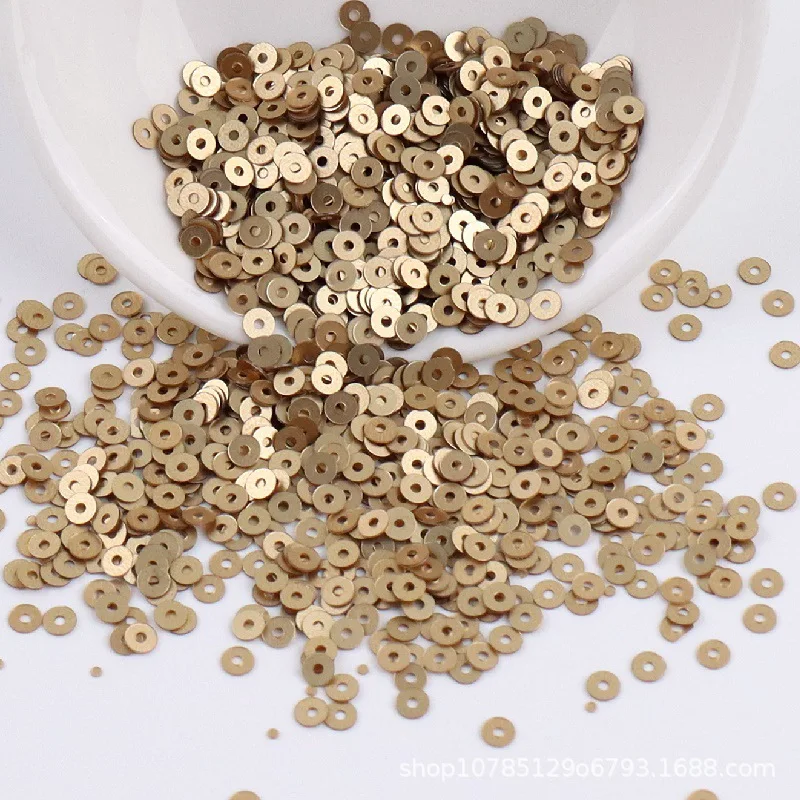 Round French Embroidery Frosted Beads - Matte Sequin Collection, Handmade DIY Jewelry Accessories Wholesale