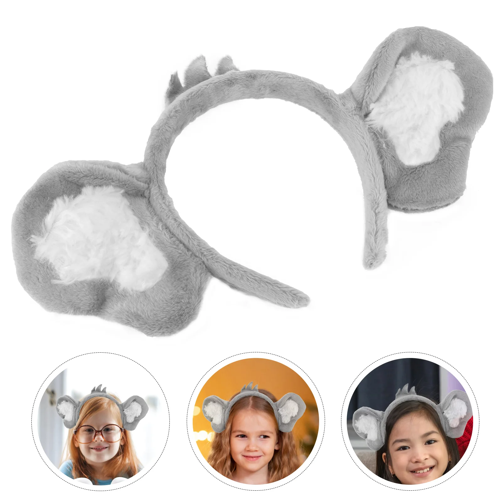 Koala Ears Headband Adult Kids Party Ears Hair Clasp Animal Hair Bands Birthday Halloween Costume Cosplay Headbands Headdress birthday headband set unicorn headband rabbit headband feather headdress