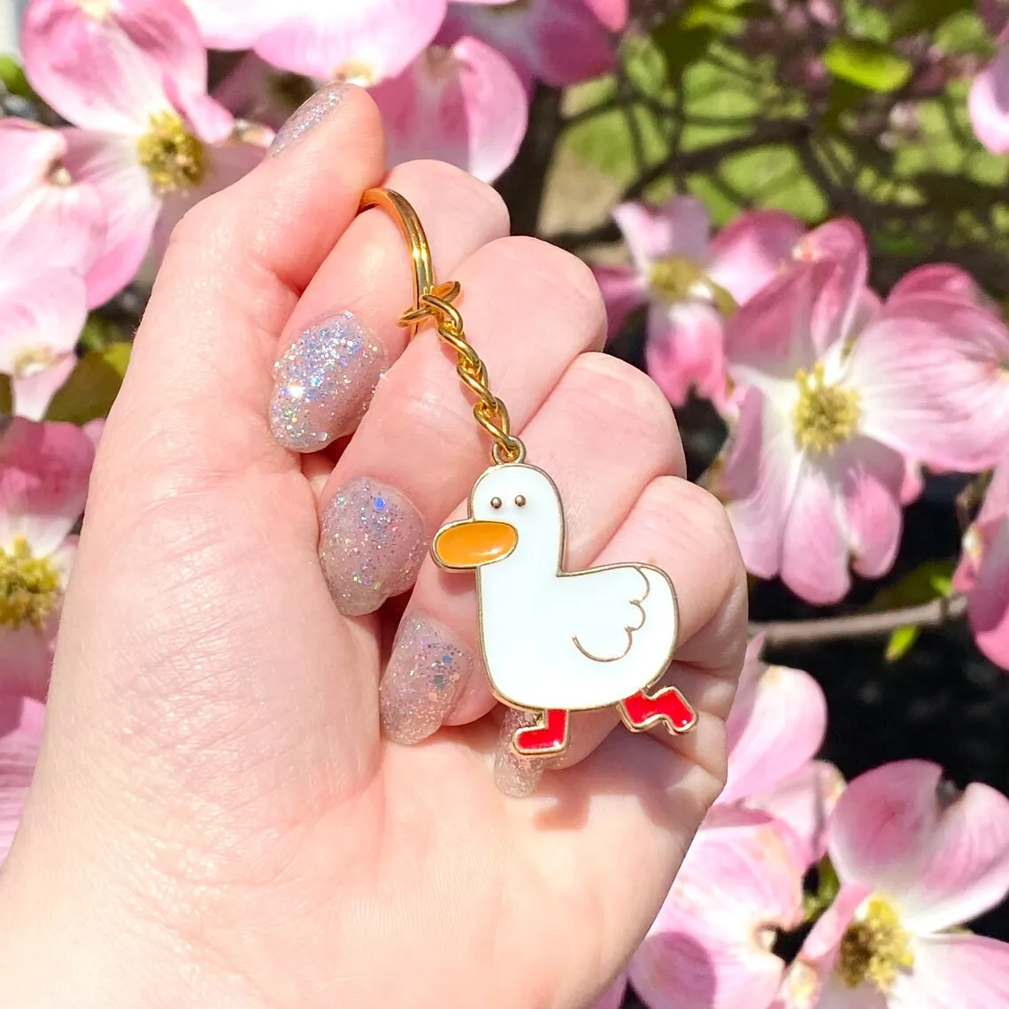 

New 1pcDuck Key Chain Cute Bird/animal Gold Key Chain Backpack Pendant Car Key Accessories Jewelry Gifts for Friends and Sisters