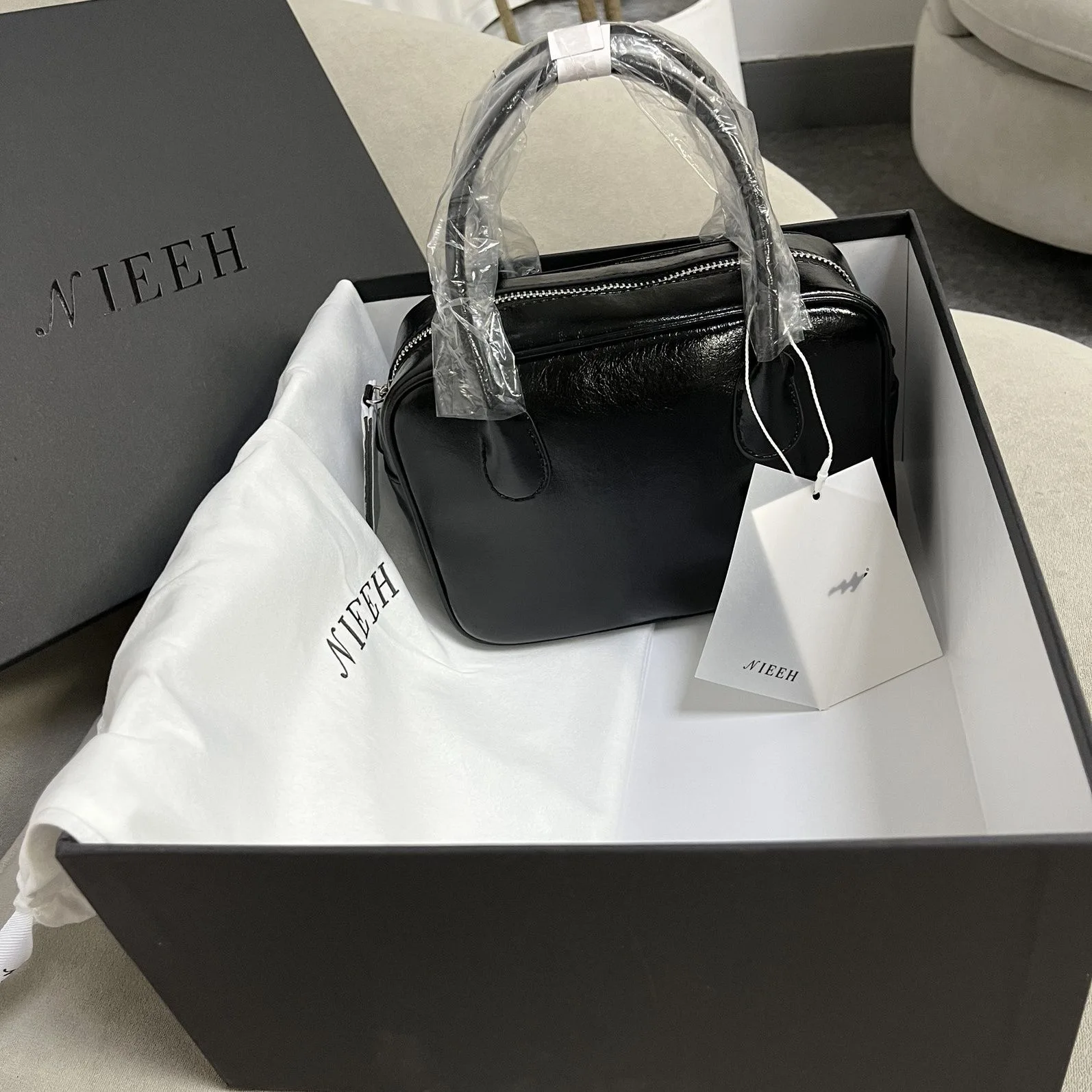 ◇NIEEH◇ SQUARE BAG MINI CREAM SQUARE BAG MINI - NIEEH