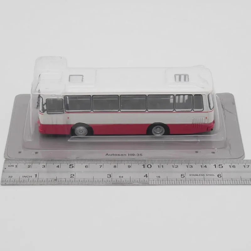 Retro kovové autíčko De Agostini 1:72 autobus AUTOSAN H-10, kultovní