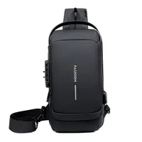 Sac à bandoulière antivol en cuir PU pour homme, sac de poitrine, classique, multifonctionnel, initié, créateur de marque, nouveau 2