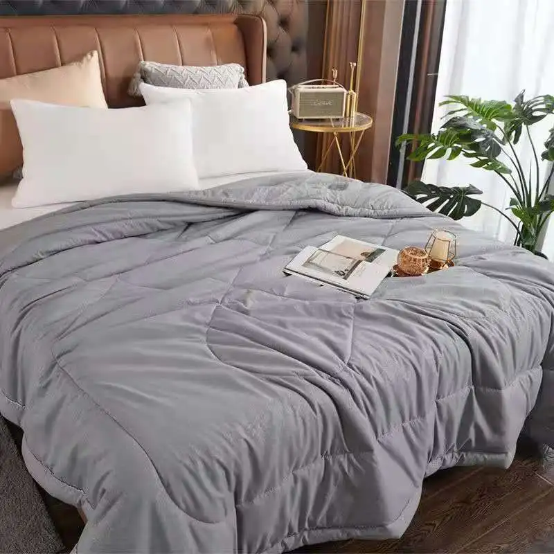 100% Mulberry Silk Quilt Summer Blank Spring Skin Friendly Cotton Embossed Thin Quilt Core Children Twin Queen Bedding Set summer quilt,summer quilt set,silk quilt