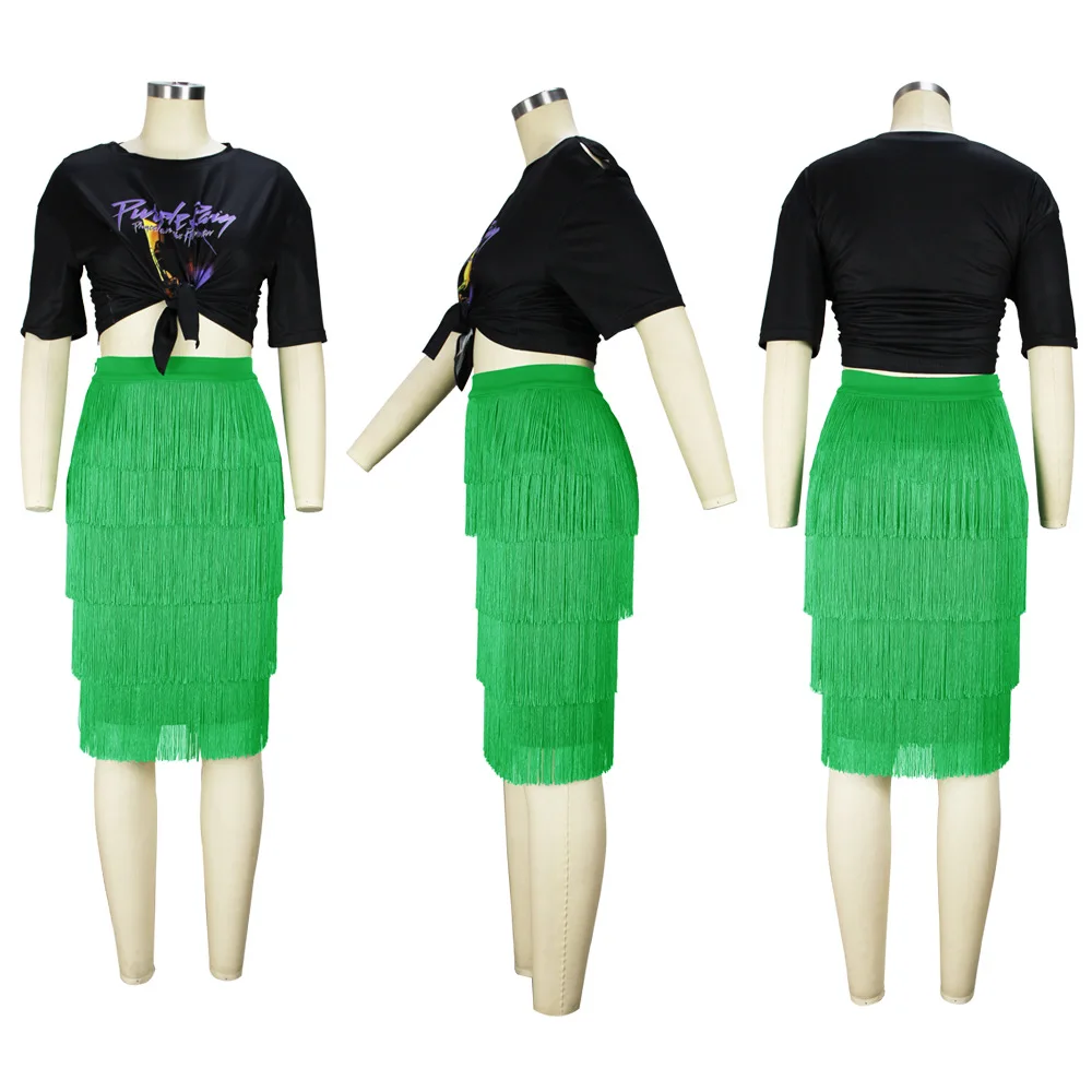Jupe Crayon Midi AsYou - Verte - Femme Taille 10 - Taille élastique - 95% Polyester