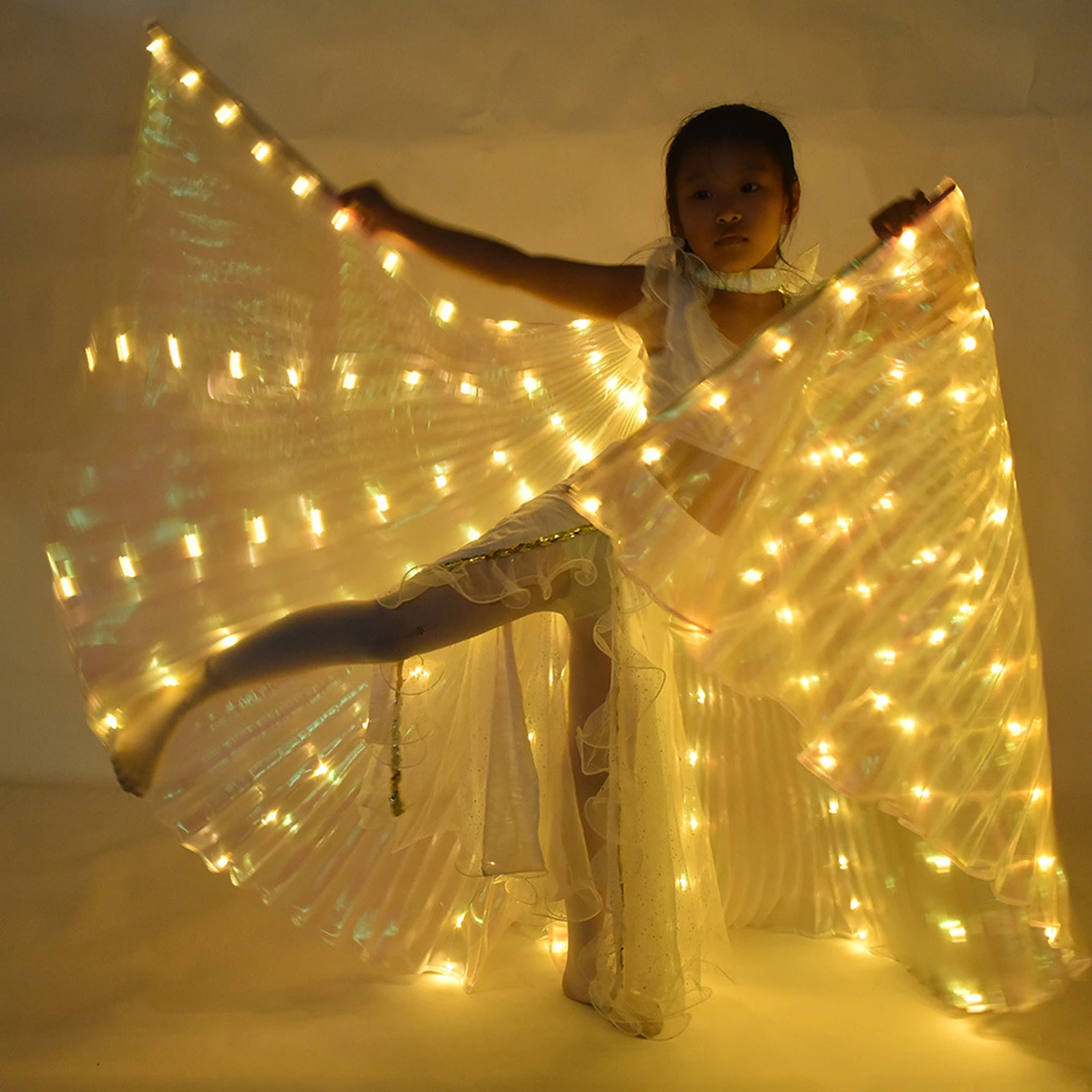 iMucci Luces LED para danza del vientre, alas de isis, alas de danza de  ángel con varillas telescópicas, varillas flexibles para adultos y niños