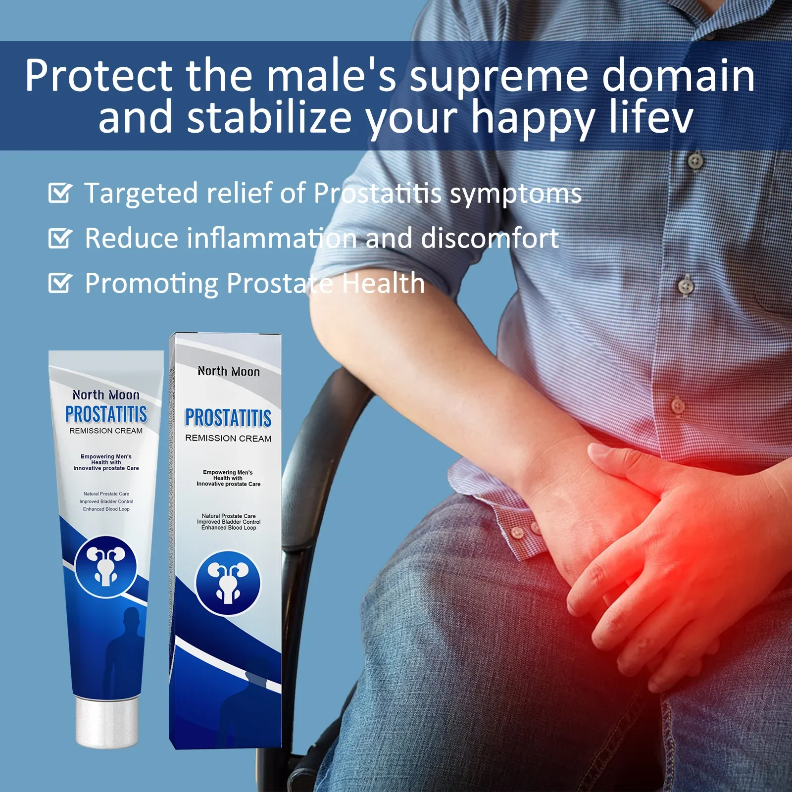 Male Prostate Ointment Urethritis Kidney Deficiency Stop Frequent Urination Relief Prostatitis Treatment Personal Health Care