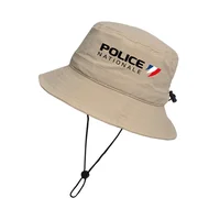 Summer France Police Nationale Adventurers Safari Foldable Bucket Hat Unisex Wild Sun Protection Panama Hat Man Outdoor Sun Hat 3