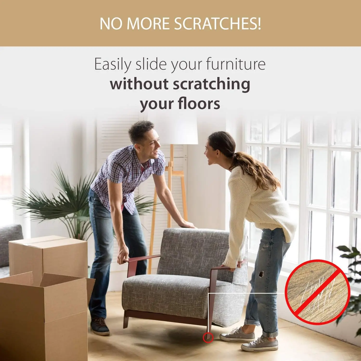Premium Self-Adhesive Felt Furniture Pads - Set of 4, Customizable Anti-Scratch Floor Protectors