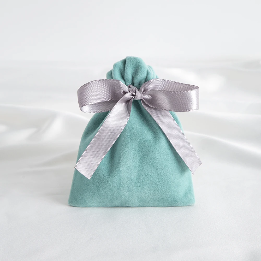 Luxury Beige Velvet Jewelry and Gift Pouches - Set of 10
