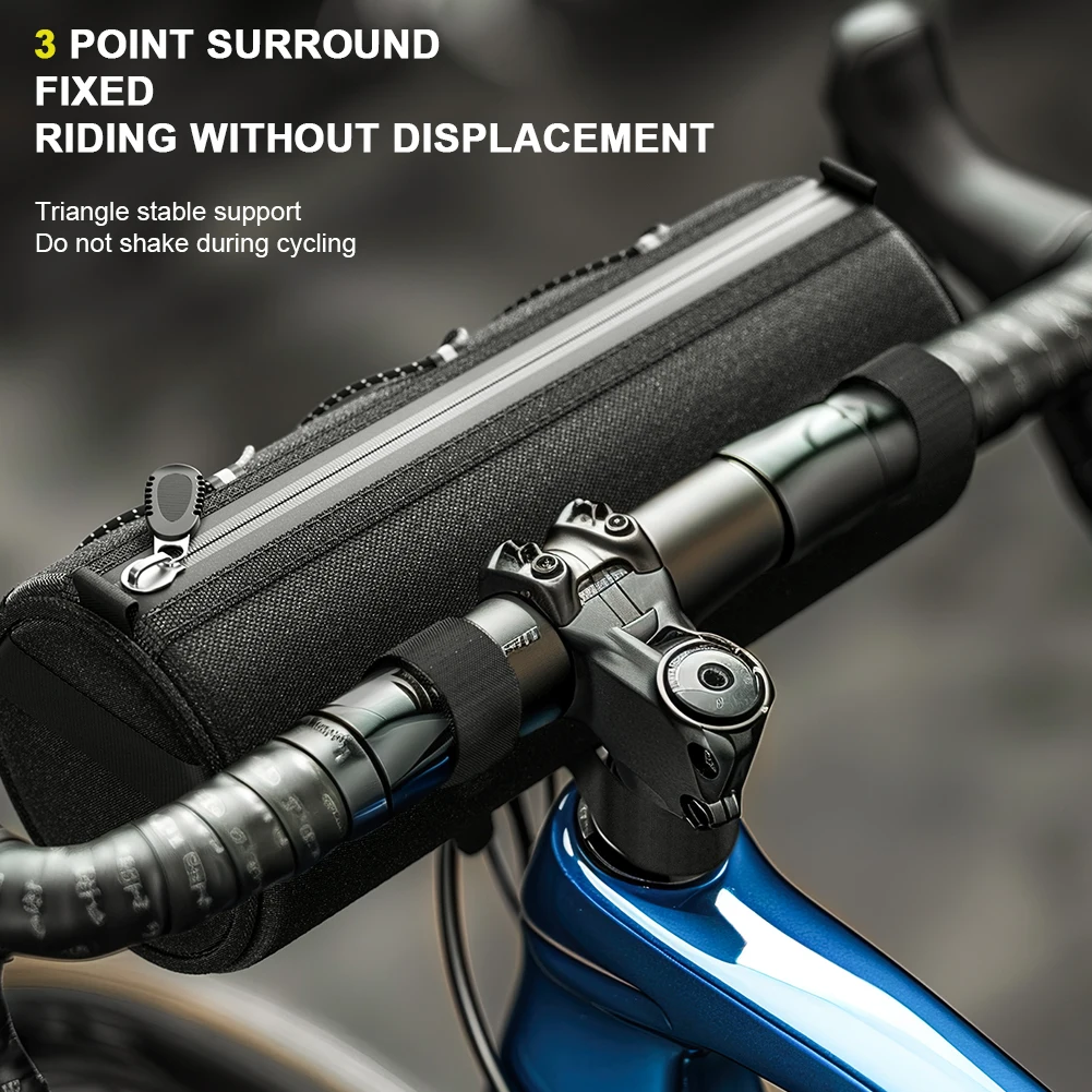 2.2L Bicycle Frame Pannier Bag Large Capacity Mountain Bike Front Bag Multifunctional Outside Riding Bag for Outdoot Cycling