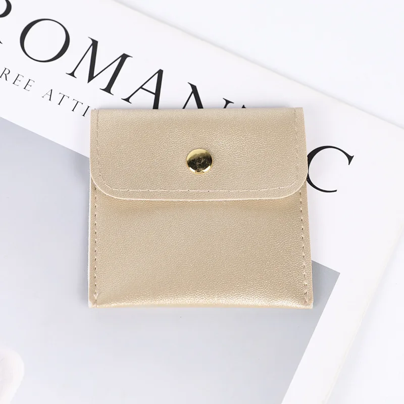 1pc Portable PU Leather Jewelry Storage Bag, Bag for Necklaces Bracelets Rings Earrings, Compact Jewelry Organizer Pouch