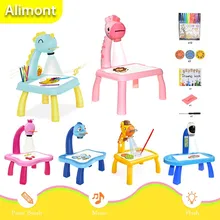 

Kids Led Projector Art Drawing Table Light Toy Baby Juguetes Painting Board Desk Crafts Educational Learning Paint Tools For Gir