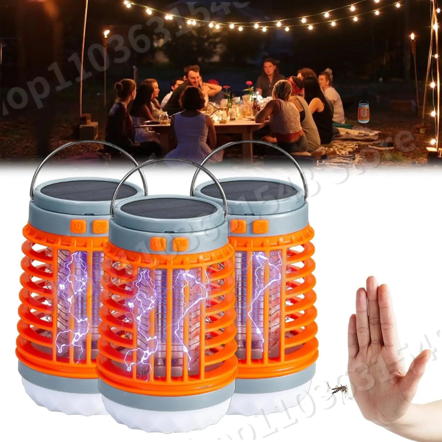 Mozz Guard Mosquito Zapper, 2024 New Outdoor Waterproof Mosquito Lamp, Portable 3 in 1 Cordless Mosquito Lamp, for Home Camping