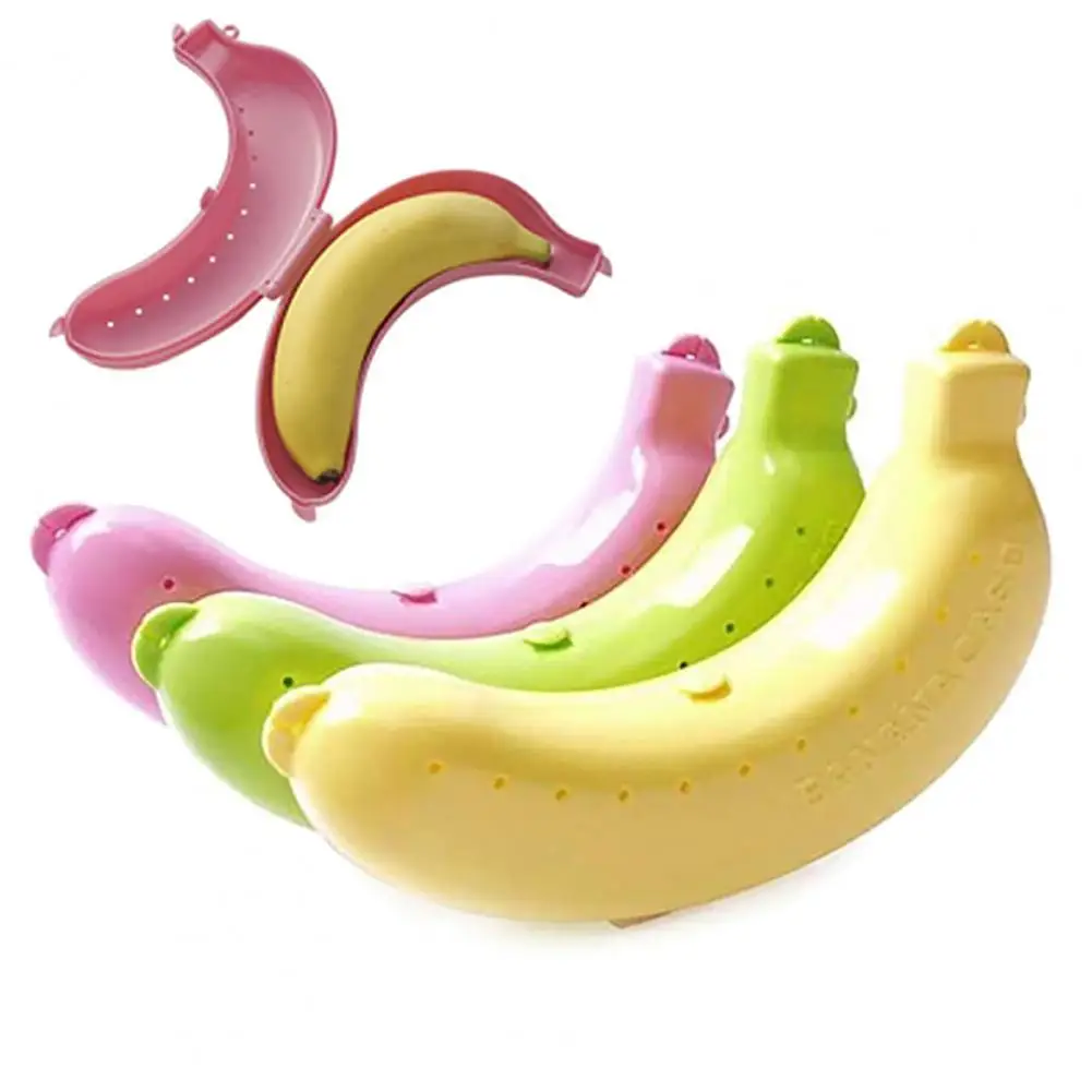 Kids Banana Keeper Trip Outdoor Travel Storage Box Cute Banana Case Protector Box Container Trip Outdoor Lunch Fruit Candy