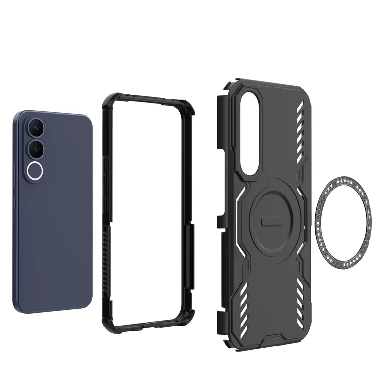 Magnetic Anti-Shock Armor Case with Magsafe Function – Hard Plastic and Rubber Cover
