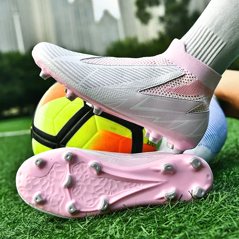 

Messi Quality Futsal Non-slip Soccer Shoes Wholesale Football Boots Sociaty Chuteira Campo Cleats Training Sneakers Women TF/AG