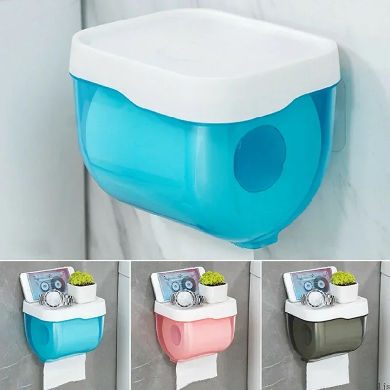 Waterproof Toilet Water Dispenser Toilet Paper Holder Bathroom Tissue Box with Top Storage Table Wall Paper Storage Box 1PC toilet paper holder tissue box tissue dispenser wet tissue storage box