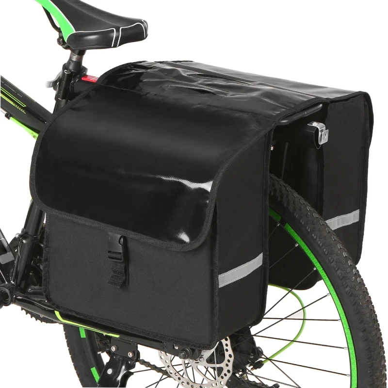 Water Resistant Bicycle Rear Seat Carrier Bag, 28L Capacity