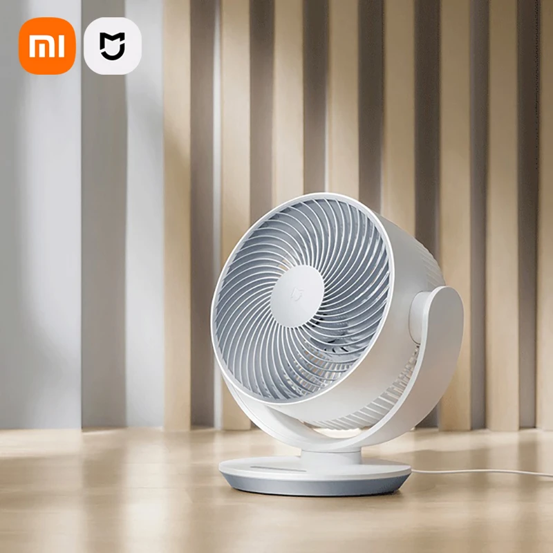 XIAOMI MIJIA Desktop Fan DC Inverter Air Circulation Fan Large Air Volume 3D Circulating Swing Head Low Noise APP Control Fans wireless floor fan
