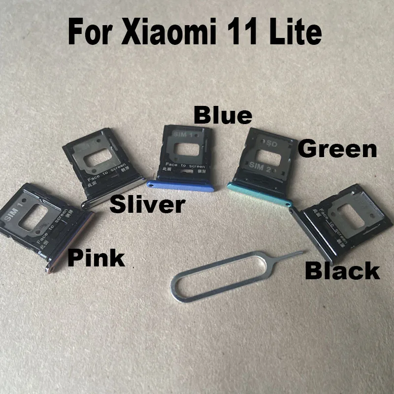 

Новинка для Xiaomi MI 11 Lite Sim-карты лоток Слот держатель гнездо адаптер соединитель запасные части замена 4G Фотоэлементы