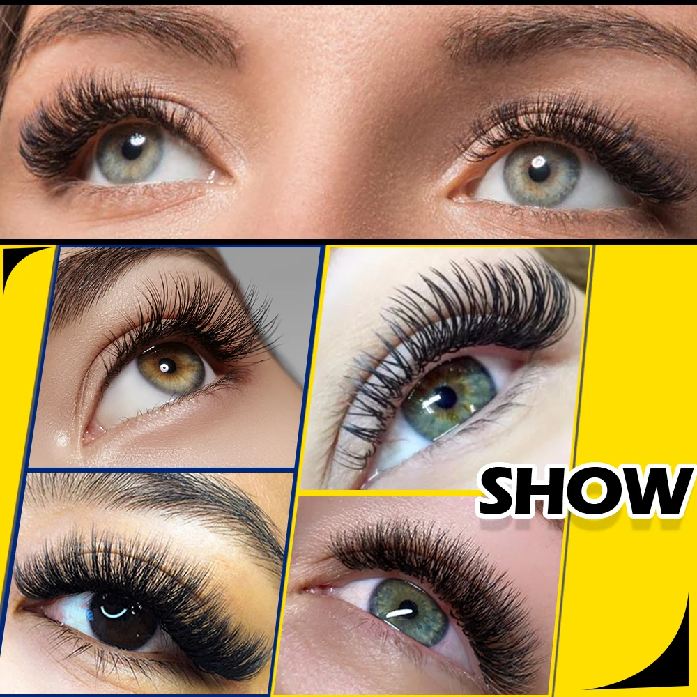 10 cases Lashonly Softer Ellipse Flat Lashes Extension Cashmere Mink Split Tips Matte False Eyelash Extensions Supplies Volume 6